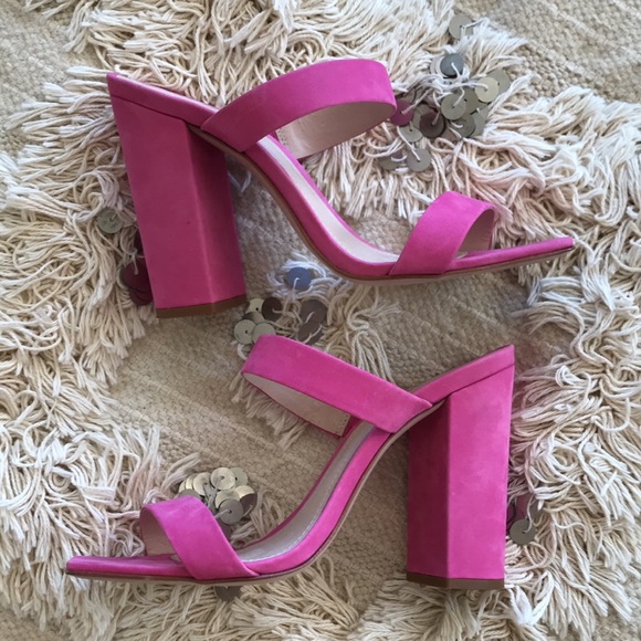 SCHUTZ Maribel Rosa Vibrant Pink Sandal Heels 6 - Picture 4 of 15